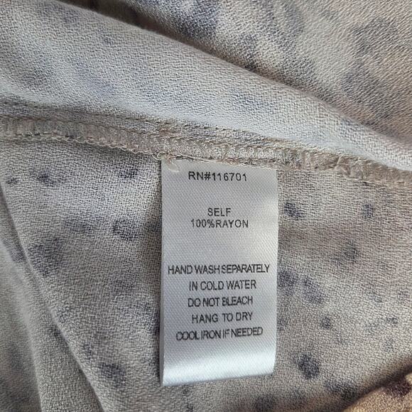 Karlie Dusty Rose Peasant Blouse Ruched V-Neck S Balloon Sleeve Whimsy Boho Top - Picture 6 of 11